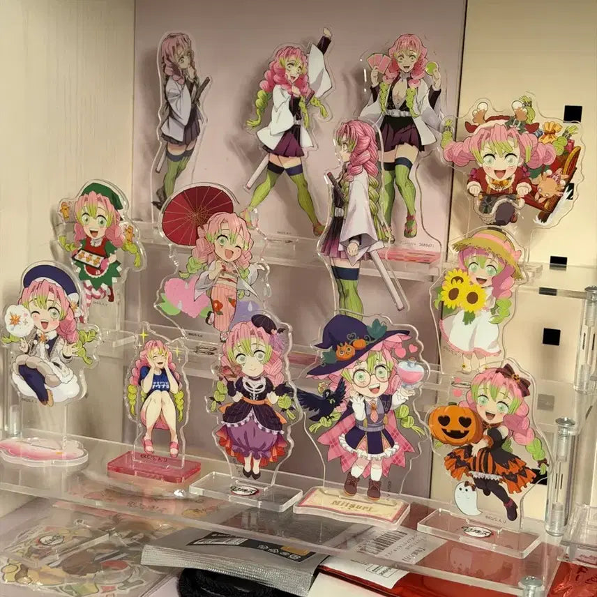 [BUNJANG] Demon Slayer Kanroji Mitsuri Acrylic Stand &amp; Plush Bundle / 귀멸의 칼날 칸로지 미츠리 아크릴 스탠드 귀칼 일괄 인형 누이 판매