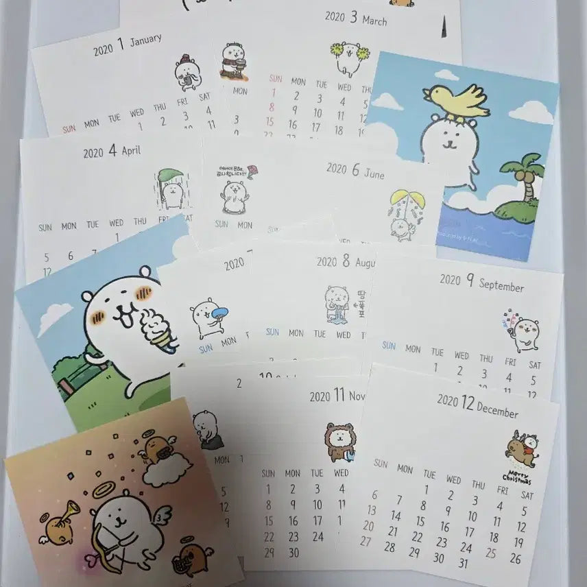 [SOLD OUT] 2020 농담곰 달력 엽서