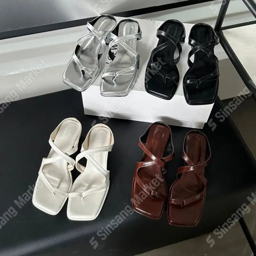 [BUNJANG] Comfortable Flip-Flop Sandals - Brown, 240cm / 착화감 편한 쪼리샌달 (새상품)브라운240