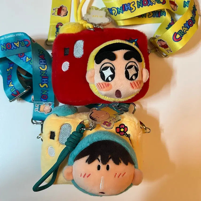 [BUNJANG] Crayon Shin-chan Maco &amp; Bo Camera Pouch Doll Keychain Bundle Set / 짱구 맹구 카메라 파우치 인형 키링 일괄