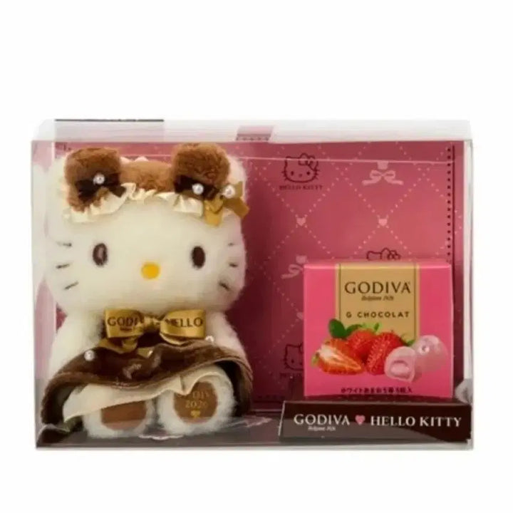 [BUNJANG] Sanrio x Godiva Hello Kitty Mascot Keyring (2026 Collaboration) / 헬로키티 고디바 마스코트 키링 산리오 2026