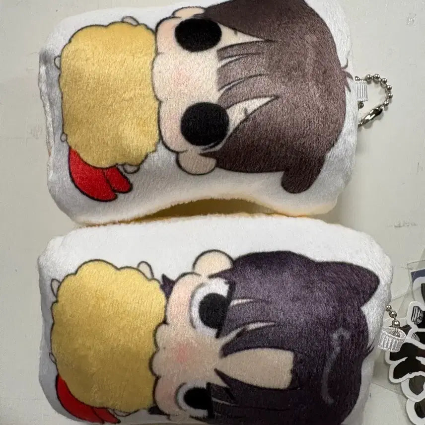 [BUNJANG] Jellyfish Sounding Squeaky Cushion Keyring (Nicholas &amp; Eujoo) / 닉쭈 새우튀김 삑삑이 쿠션키링 니콜라스 의주
