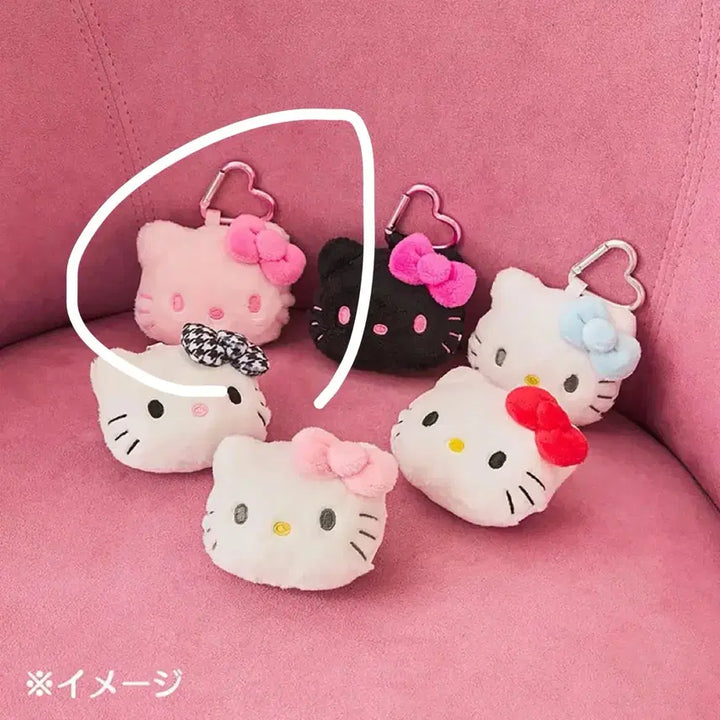 [BUNJANG] Sanrio Hello Kitty Face Mascot Heart Carabiner Pink / (정품)아이러브키티 얼굴 마스코트 하트카라비너 핑크