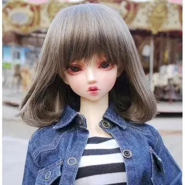 [BUNJANG] Nine Nine Shop RNWL-906 Short Wig Khaki Brown / 나인나인 샵 구체관절인형 가발 헤어 RNWL-906번 카키브라운 단발
