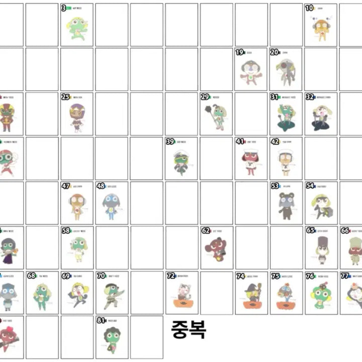 [BUNJANG] Keroro Sticker Set 1 / 판매) 케로로 1탄 판매.
