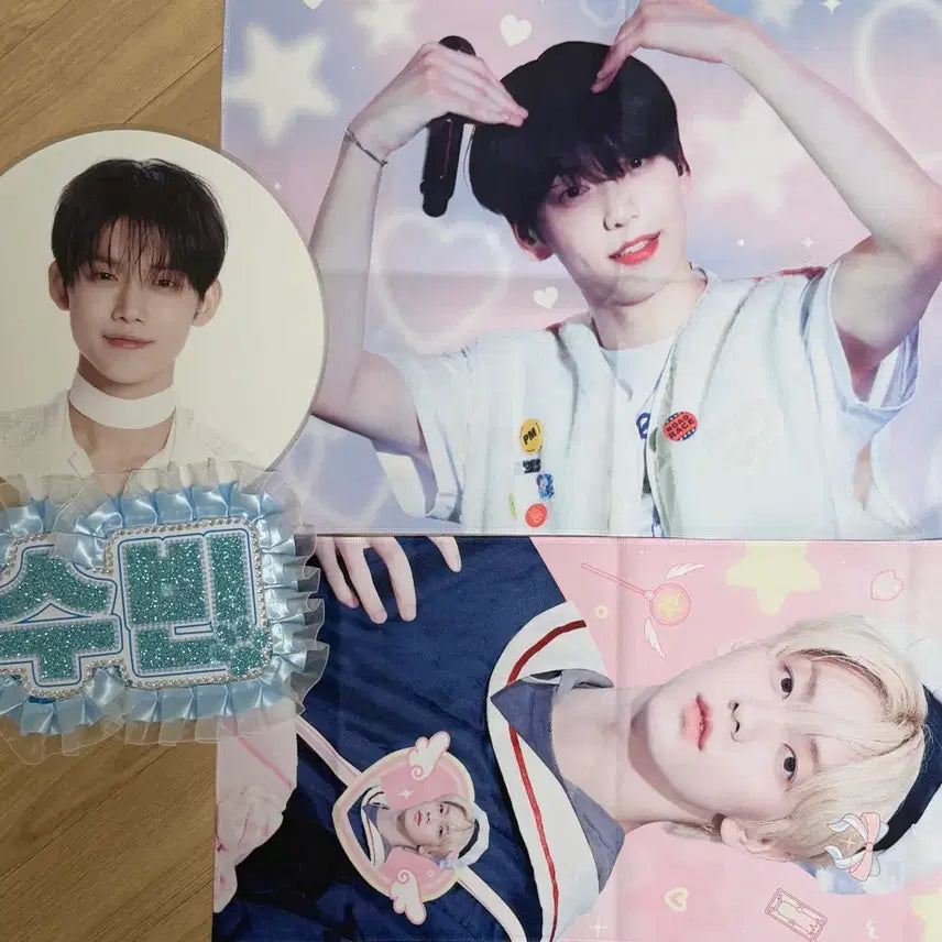[BUNJANG] TXT Tomorrow x Together Yeonjun Soobin Uchiwa Slogan Nameboard / 투바투 슬로건 우치와 네임보드 양도