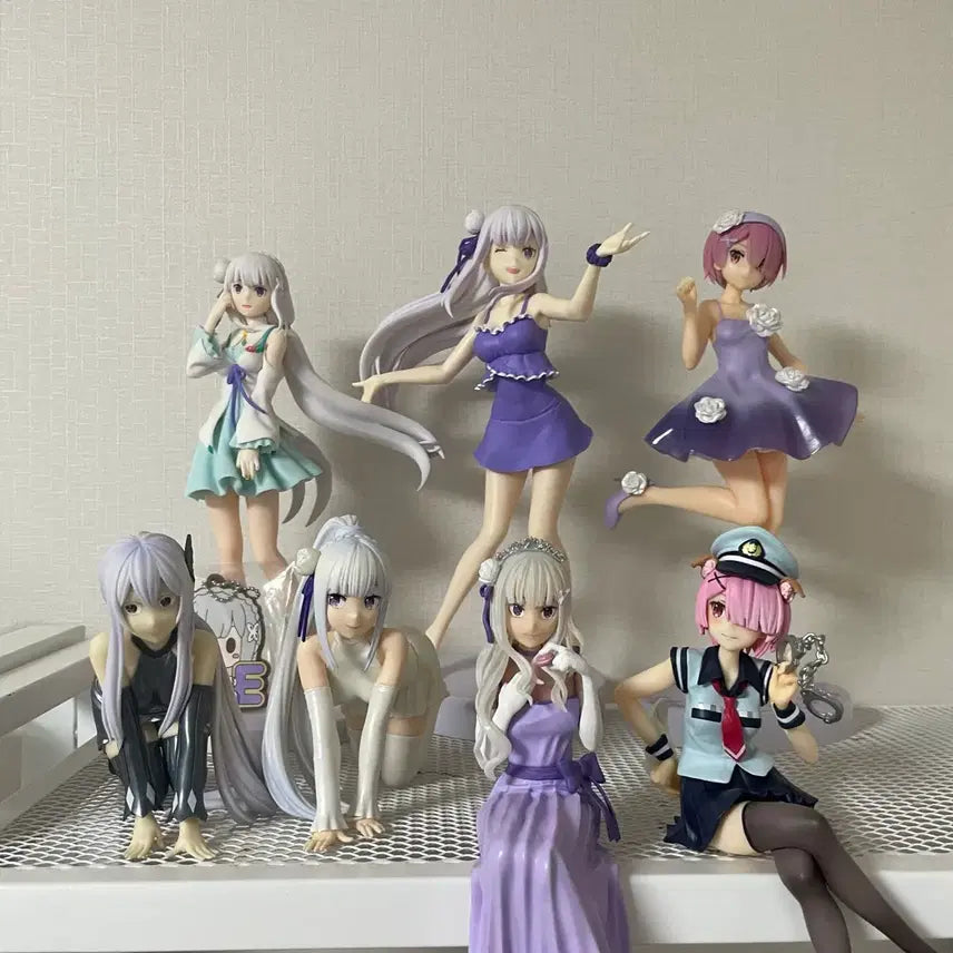 [BUNJANG] Re:Zero Emilia Ram Echidna Figure Bundle Set / 리제로 에밀리아 람 에키드나 피규어 일괄