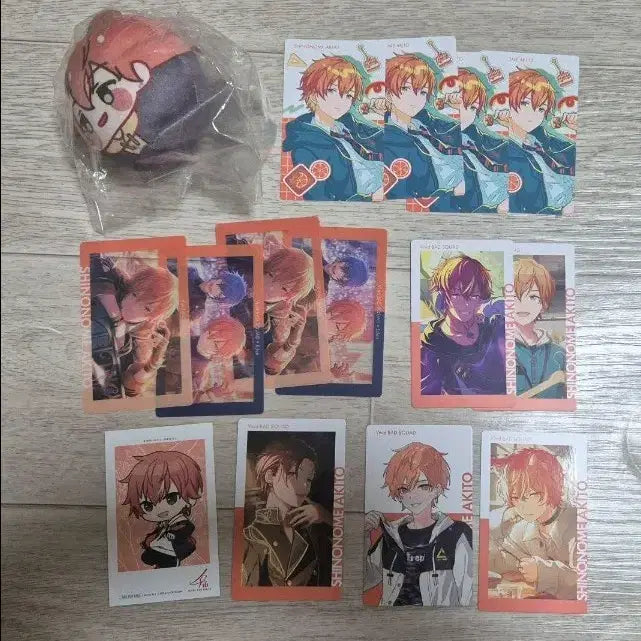 [BUNJANG] Project Sekai Shinonome Akito Merchandise Paper Goods &amp; Dango Plush Bundle Set / 프세카 프로세카 시노노메 아키토 공굿 지류, 경단 인형 양도