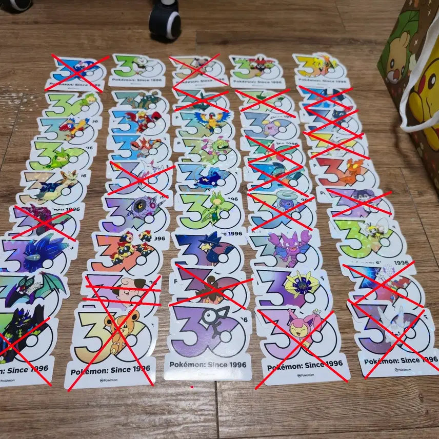 [BUNJANG] Pokemon 30th Anniversary Sticker / 포켓몬 30주년 스티커