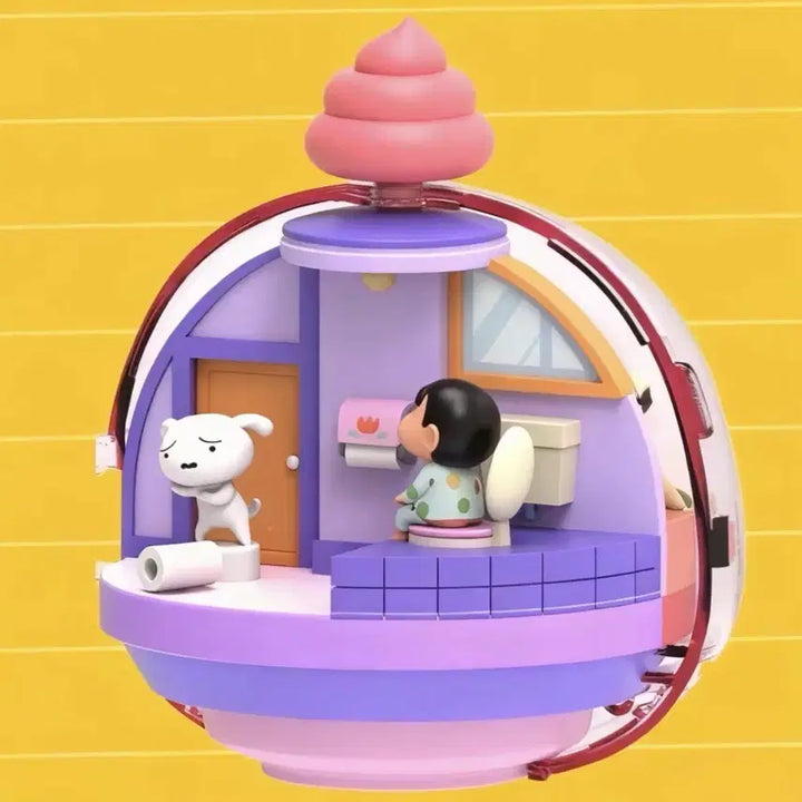 [BUNJANG] Crayon Shin-chan Crayon House Magnetic Rotating Figure / 짱구는못말려 짱구집 마그네틱 회전 피규어