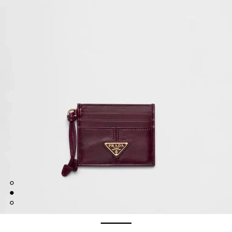 [BUNJANG] Prada Card Holder Burgundy / 프라다 카드지갑 버건디