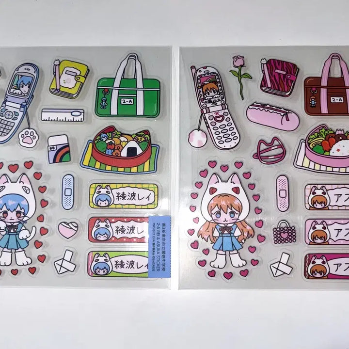 [BUNJANG] Evangelion Rei Asuka Sai-nim Sticker Set / 에반게리온 sai님 스티커 레이 아스카 사이님 통판 굿즈