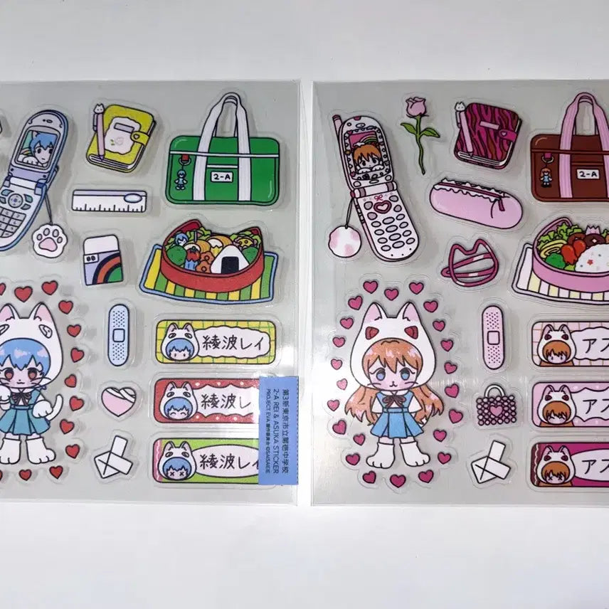 [BUNJANG] Evangelion Rei Asuka Sai-nim Sticker Set / 에반게리온 sai님 스티커 레이 아스카 사이님 통판 굿즈