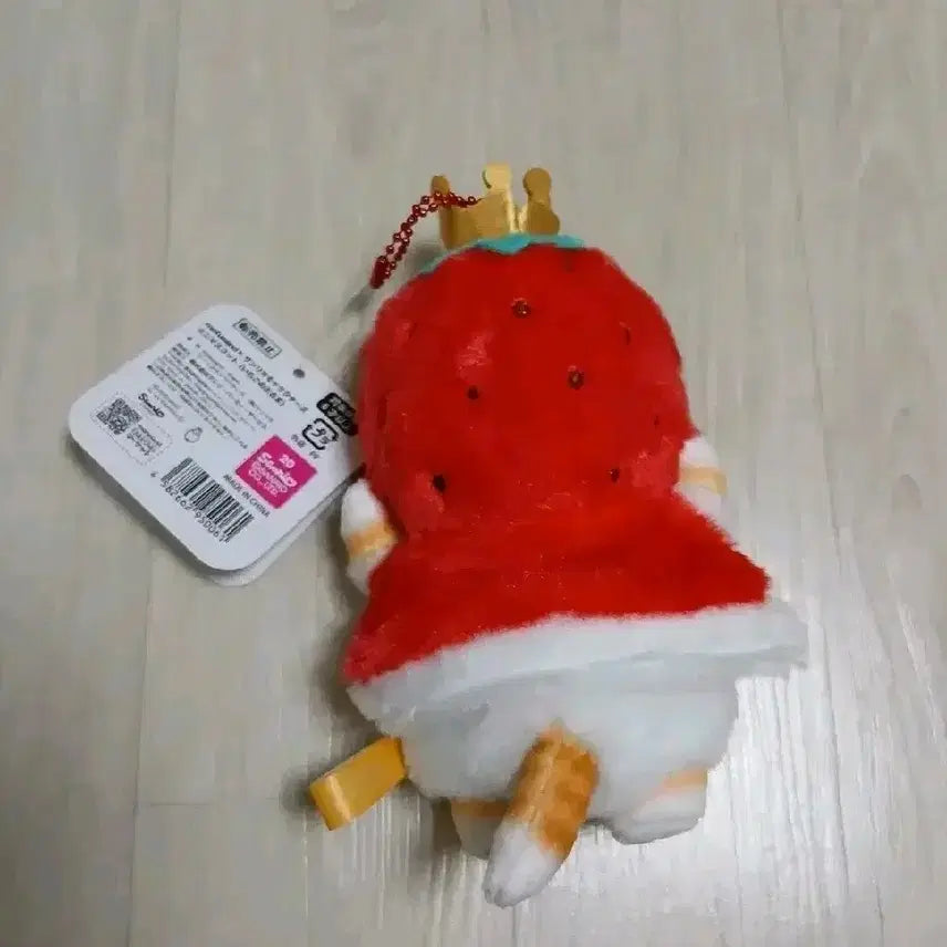 [BUNJANG] Sanrio Mofusand Strawberry King Mofusand Mascot Plush Keychain / 산리오 모프샌드 딸기 모후샌드 마스코트 인형 키링 모후산도