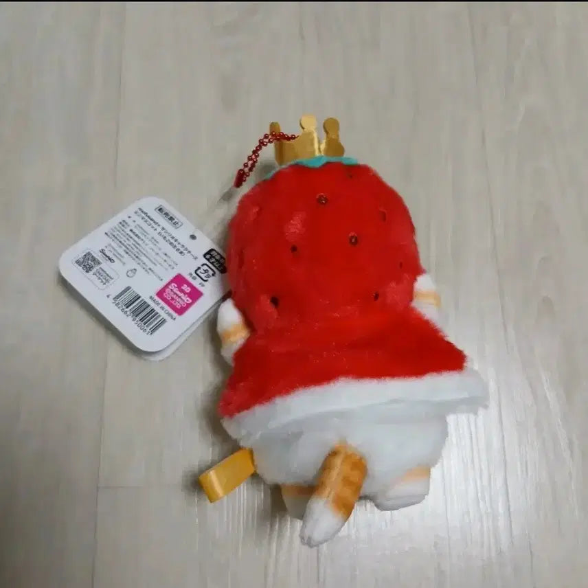[BUNJANG] Sanrio Mofusand Strawberry King Mofusand Mascot Plush Keychain / 산리오 모프샌드 딸기 모후샌드 마스코트 인형 키링 모후산도