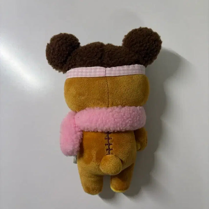 [BUNJANG] Rilakkuma Sleeping Strawberry Scarf Winter Plush Doll / 잠자는 리락쿠마 고전 인형 딸기 목도리 겨울