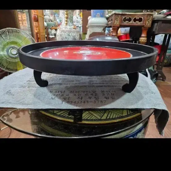 [BUNJANG] Mother-of-Pearl Inlaid Lacquerware Round Plate (45cm) / 14    45 센치충무자개나전칠기원반