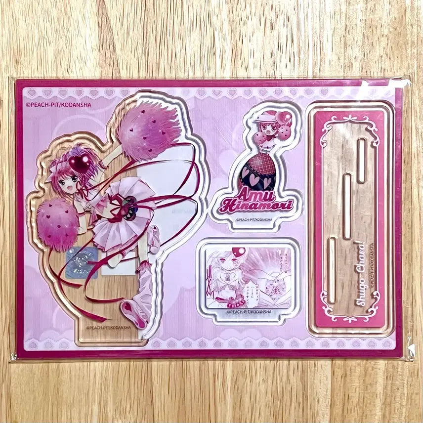 [BUNJANG] Character Transform! Shugo Chara! Amu Hinamori Amulet Heart Acrylic Stand / 캐릭캐릭체인지 캐캐체 수호캐릭터 히나모리 아무 애뮬릿 하트 아크릴 스탠드