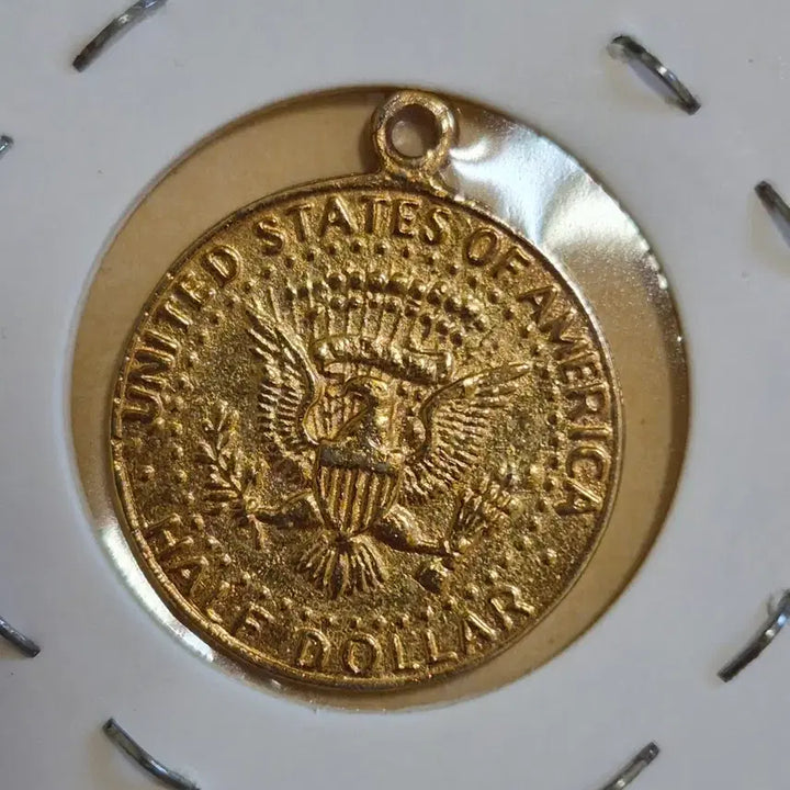 [BUNJANG] 1964 Kennedy Half Dollar Miniature Medal Pendant / 1964년 케네디 하프달러 미니어쳐 메달(팬던트)