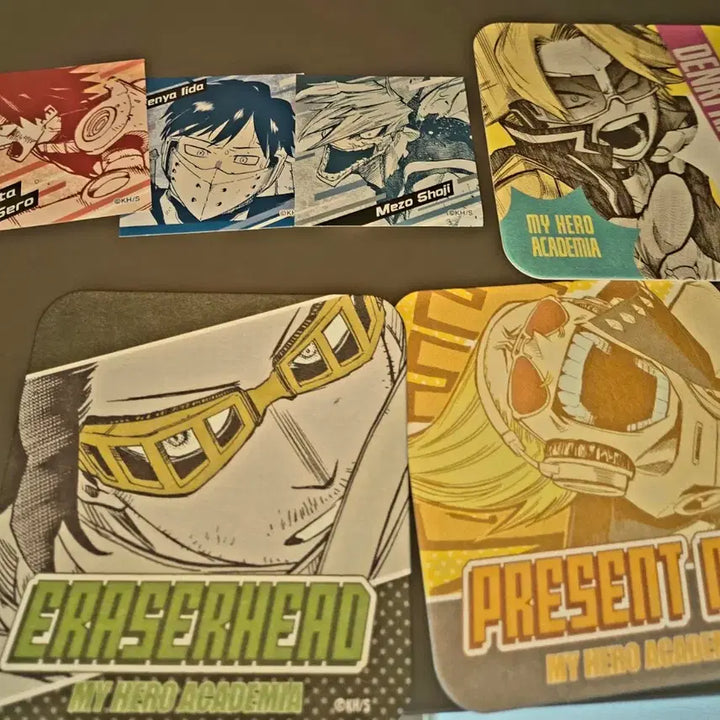 [BUNJANG] My Hero Academia Art Exhibition Magnet Sticker, Square Sticker, and Art Coaster Bundle Set / 나히아 히로아카 원화전 마그넷스티커, 스퀘어스스티커, 코스터 일괄 판매