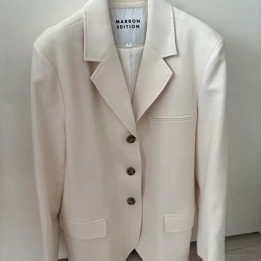 [BUNJANG] MARRON EDITION Ivory Tailored Jacket S / 마론에디션 아이보리 테일러드 자켓 s사이즈