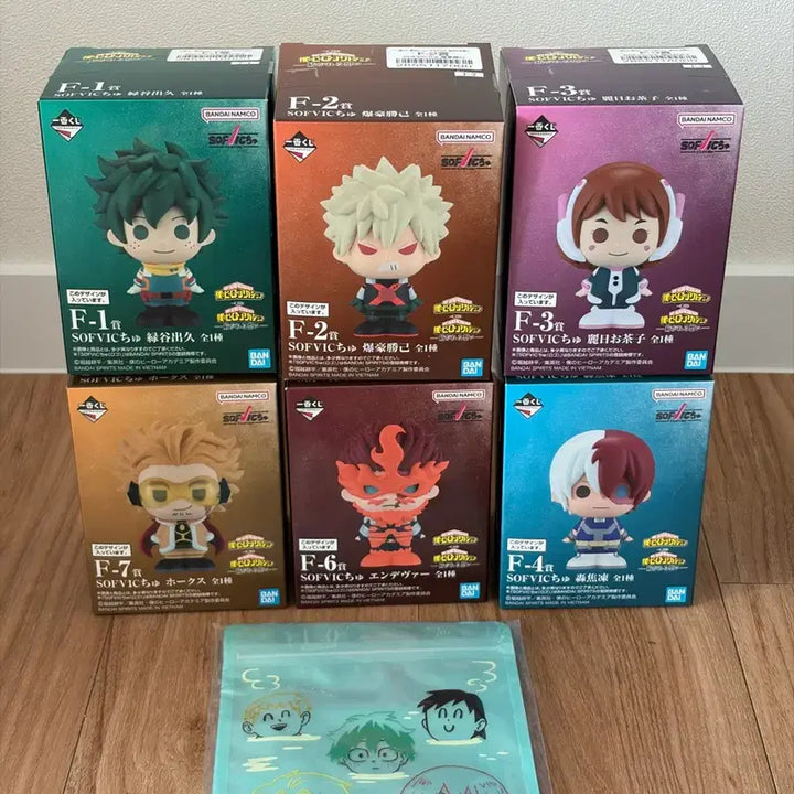 [BUNJANG] My Hero Academia Ichiban Kuji Soft Vinyl Figure Bundle Set (Sealed) / 미개봉 일괄 히로아카 제일복권 6종 소프비