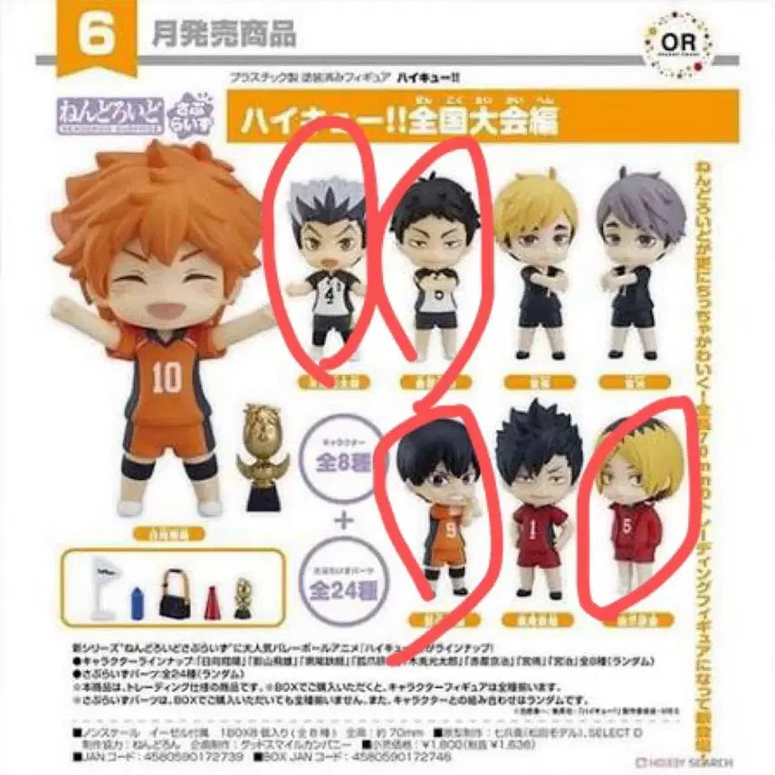 [BUNJANG] Haikyu!! Nendoroid Mini Figures (Kageyama, Kenma, Akaashi, Bokuto) / 하이큐 미니 넨도로이드 판매 (카게야마,켄마,아카아시,보쿠토)