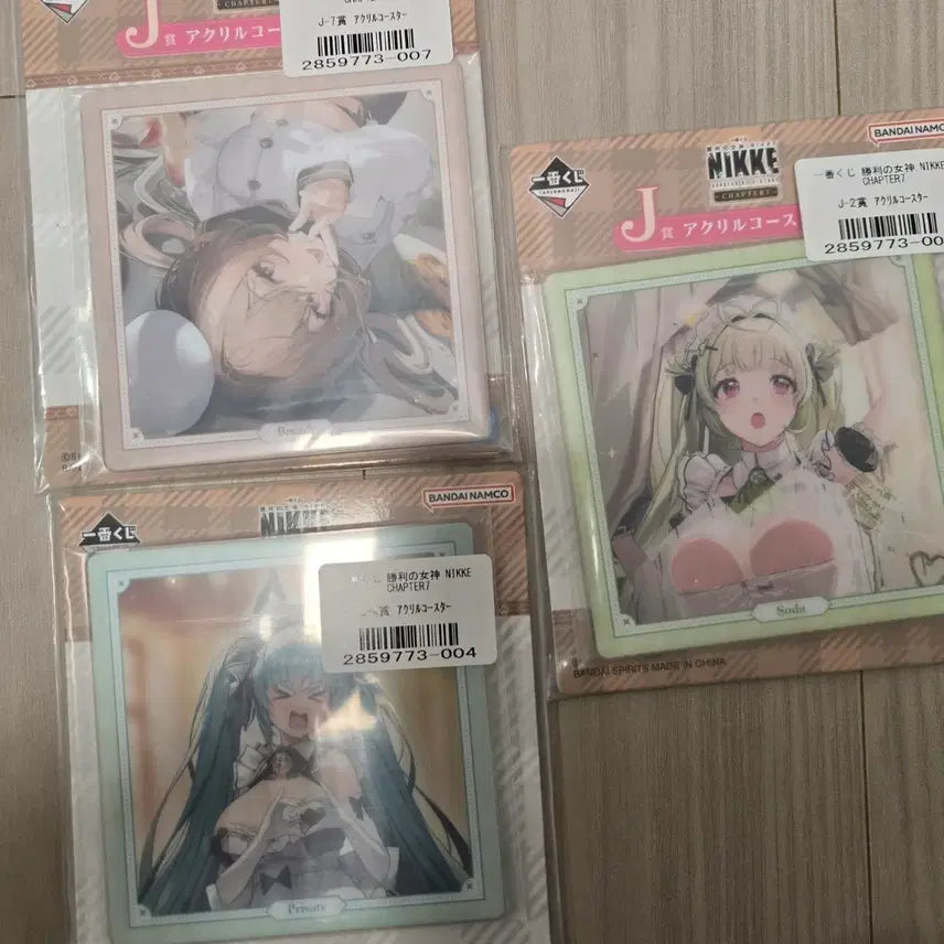 [BUNJANG] Nikke Chapter 7 J-Prize Acrylic Coaster Set (3 Types, Sealed) / (미개봉 새제품) 니케 챕터7 J상 아크릴 코스터 3종
