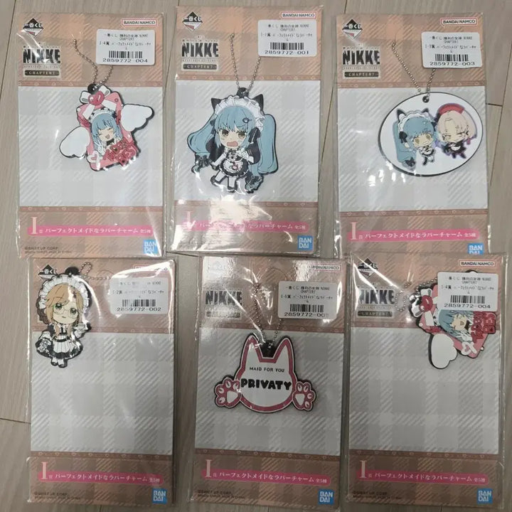 [BUNJANG] Niche Chapter 7 Character Rubber Charm Set (Sealed) / (미개봉 새상품) 니케 챕터7 I상 러버 참 전5종 +@