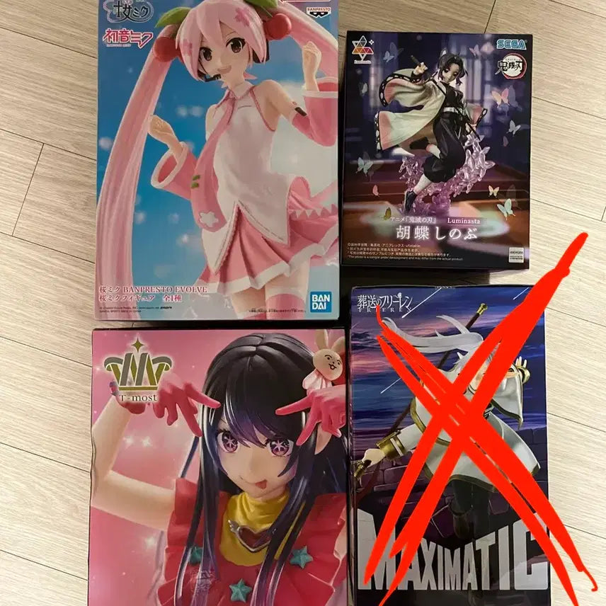 [BUNJANG] Hatsune Miku, Shinobu, Hoshino Ai 3-Figure Bundle Set (Sealed) / 사진참고) 피규어 일괄 3개 6.2 판매