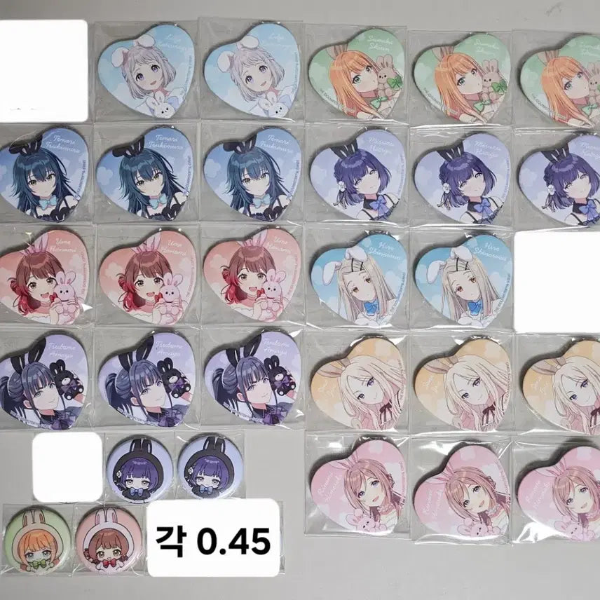 [BUNJANG] GIGO The Idolmaster Shiny Colors Heart Can Badge / 학원아이돌마스터 학원마스 가쿠마스 GiGO 하트 캔뱃지 판매 양도