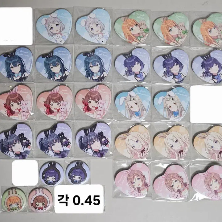[BUNJANG] GIGO The Idolmaster Shiny Colors Heart Can Badge / 학원아이돌마스터 학원마스 가쿠마스 GiGO 하트 캔뱃지 판매 양도