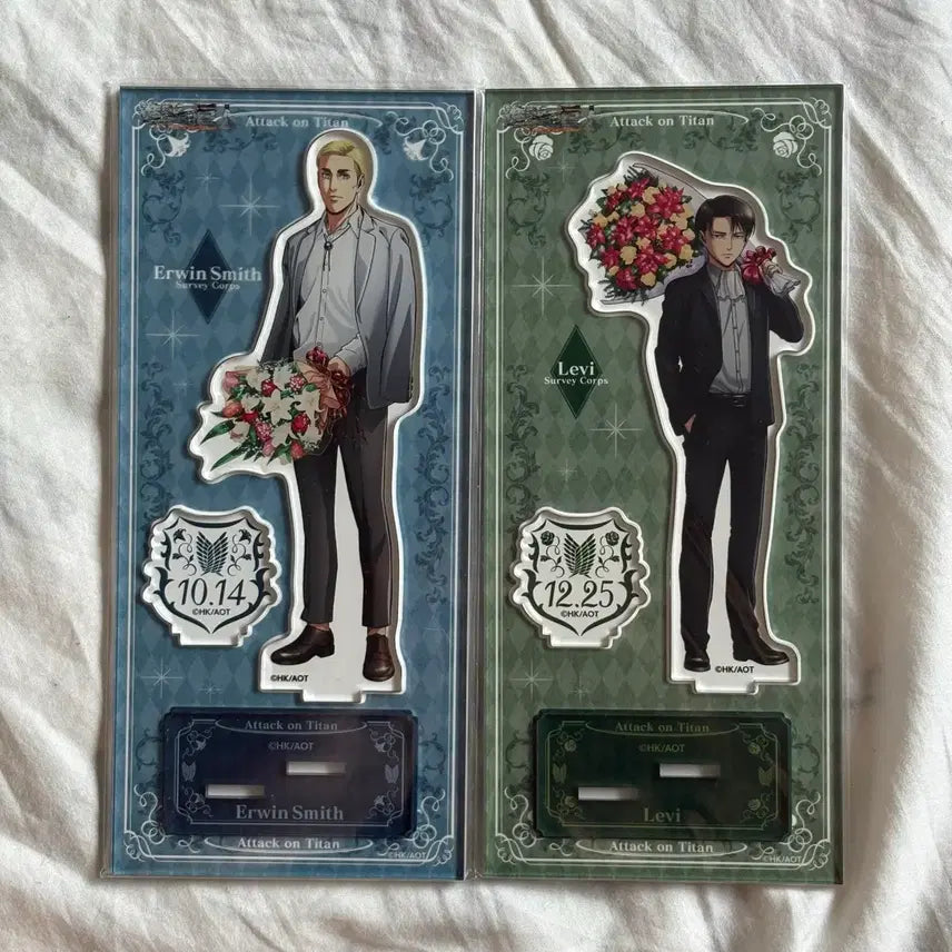 [BUNJANG] Attack on Titan Levi Erwin Birthday Acrylic Standee / 진격거 리바이 엘빈 생일 아크릴