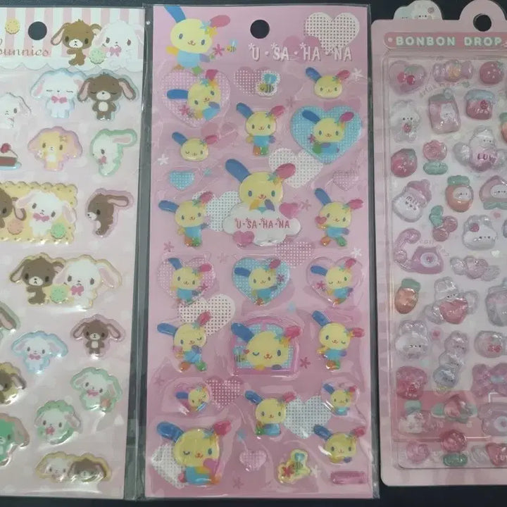 [BUNJANG] Sanrio Usahana Sugarbunnies Sticker Bundle Set / 일괄가격)산리오 추억의 헤이세이 우사하나 슈가바니즈 스티커 일괄
