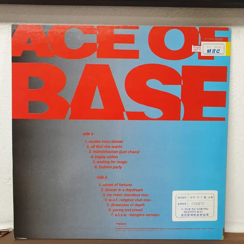 [BUNJANG] Ace of Base Happy Nation 1993 LP / 에이스 오브 베이스 해피 네이션 LP 1993 성음