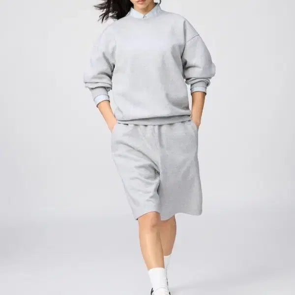 [BUNJANG] Uniqlo C Sweat Wide Short Pants / [S] 유니클로 C 스웨트 와이드 쇼트 팬츠