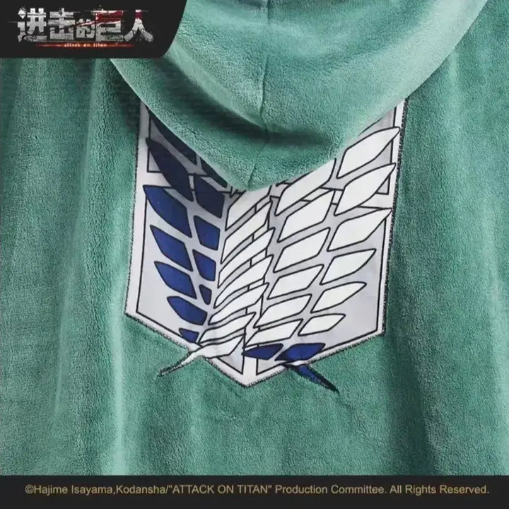 [BUNJANG] Attack on Titan Sealed Blanket Cape Set / 프랭크아님) 미개봉 진격의거인 담요 망토