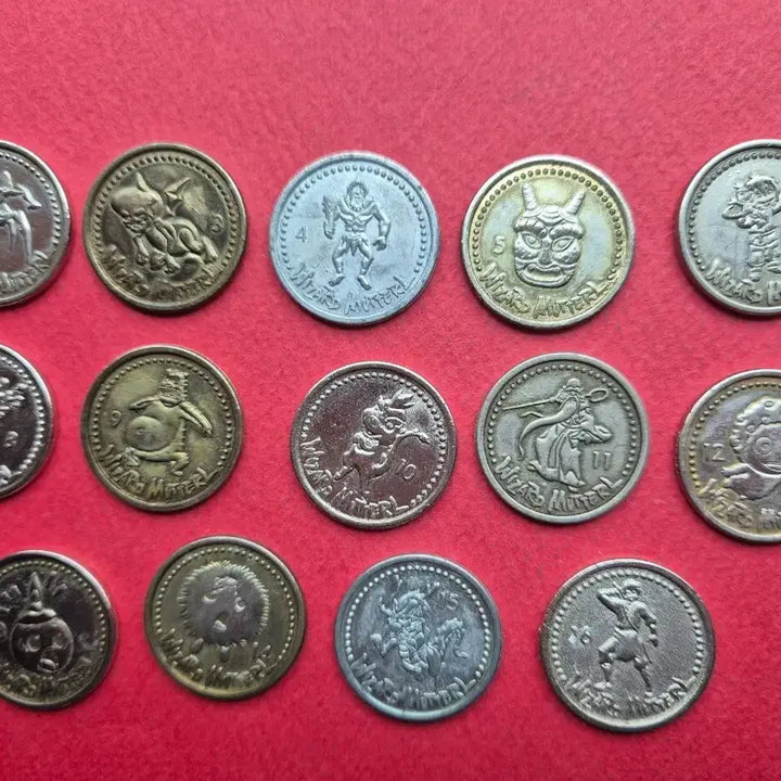 [BUNJANG] Muteolcdos Character Coins (1989 Animation) - 14 Coin Set / 2013 머털도사 캐릭터 코인 14종