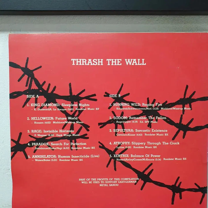 [BUNJANG] THRASH THE WALL LP 1990 Earth Records Compilation Album / THRASH THE WALL LP 1990 지구레코드   컴필레이션 앨범
