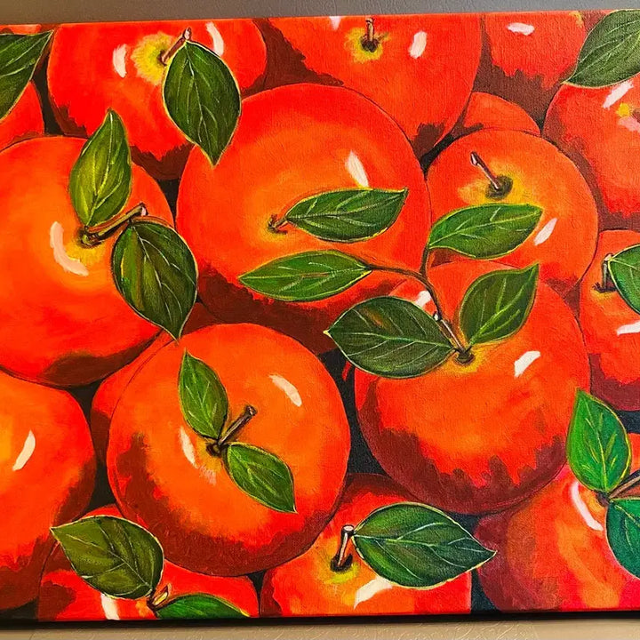 [BUNJANG] Vibrant Red Apples Canvas Painting (Size 10) / 싱싱한홍사과(캔버스)