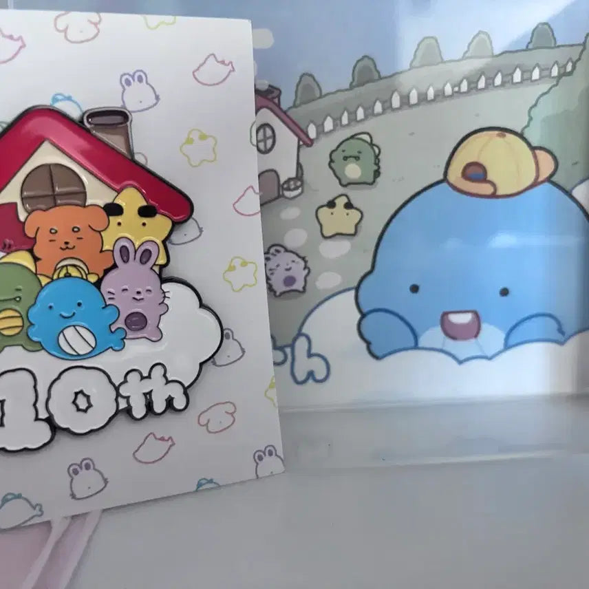 [BUNJANG] Jamtteul 10th Anniversary Pop-up Postcard &amp; Metal Badge Bundle Set / 잠뜰 10주년 팝업 엽서, 뱃지 양도