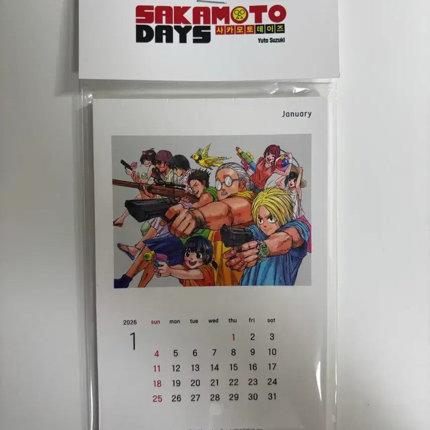 [BUNJANG] Sakamoto Days 2026 Calendar Kyobo Bookstore Exclusive / 사카모토 데이즈 달력 교보문고 특전
