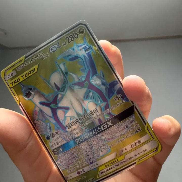 [BUNJANG] Pokemon Arceus &amp; Dialga &amp; Palkia GX Tag Team Triple Rare Card / 포켓몬 아르세우스&amp;디아루가&amp;펄기아 GX 팀태그 카드