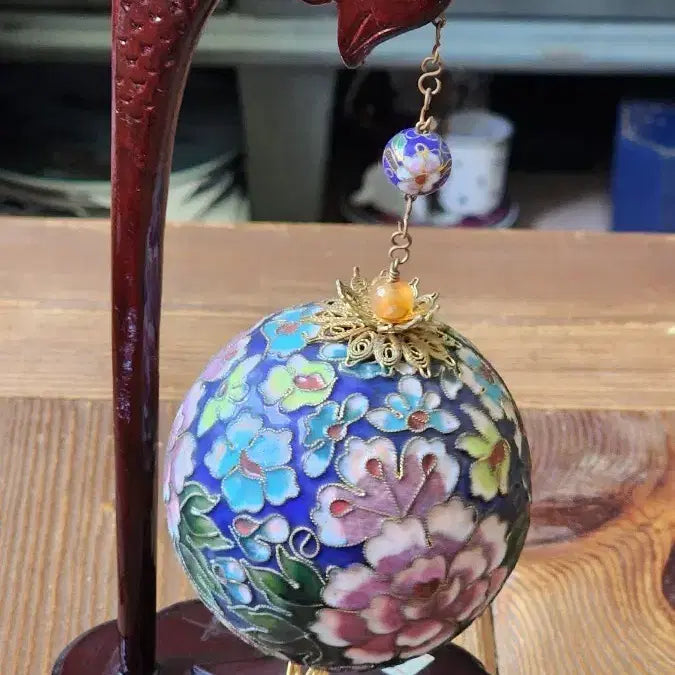 [BUNJANG] Chinese Cloisonné Dragon Head Ornament Antique / 근대사 중국 용머리 칠보 공예 장식품