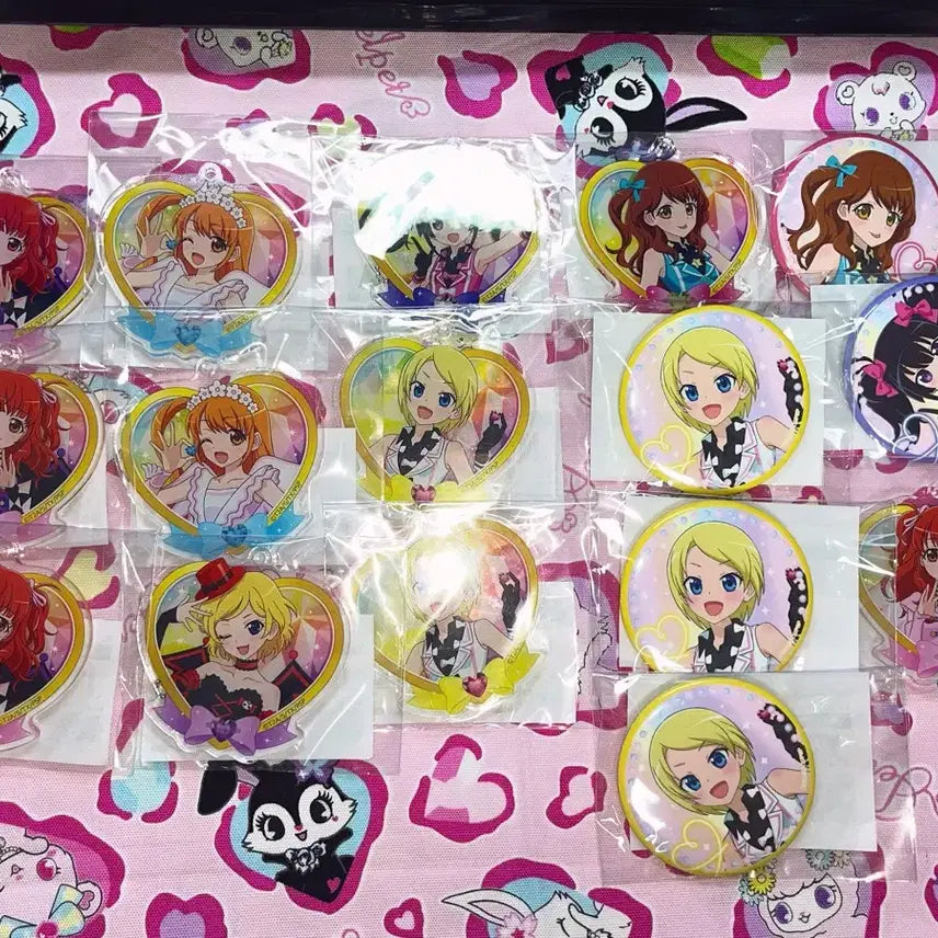 [BUNJANG] Marukuji Pretty Rhythm Aurora Dream Can Badge &amp; Acrylic Keychain Goods / 마루쿠지 프리즘스톤 프리티리듬 오로라드림 캔뱃지 아크릴 키링 굿즈
