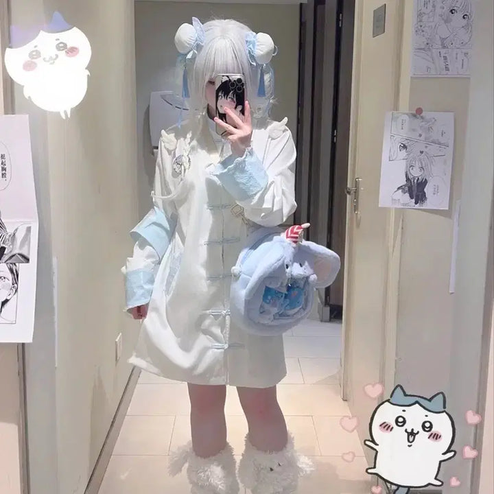 [BUNJANG] Mizuiro China Subculture Dress / 미즈이로 차이나 서브컬처 원피스