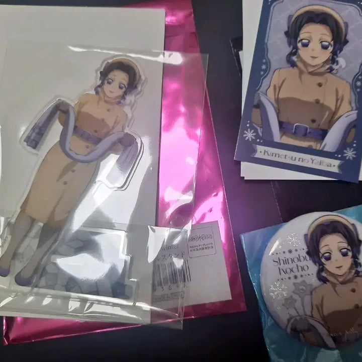 [BUNJANG] Demon Slayer Shinobu Agf Earlywinter Bundle Set Acrylic Stand, Badge, Bromide / 귀멸의 칼날 시노부 agf 얼리윈터 일괄