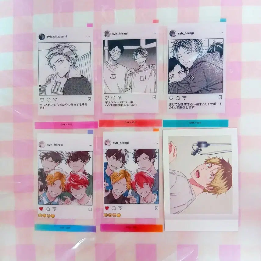 [BUNJANG] Given Hiiragi Shizusumi Mafuyu Ritsuka Clear Sheet Photocard 6-Set / 기븐 히이라기 시즈스미 마후유 리츠카 클리어시트 포토카드 6종 세트