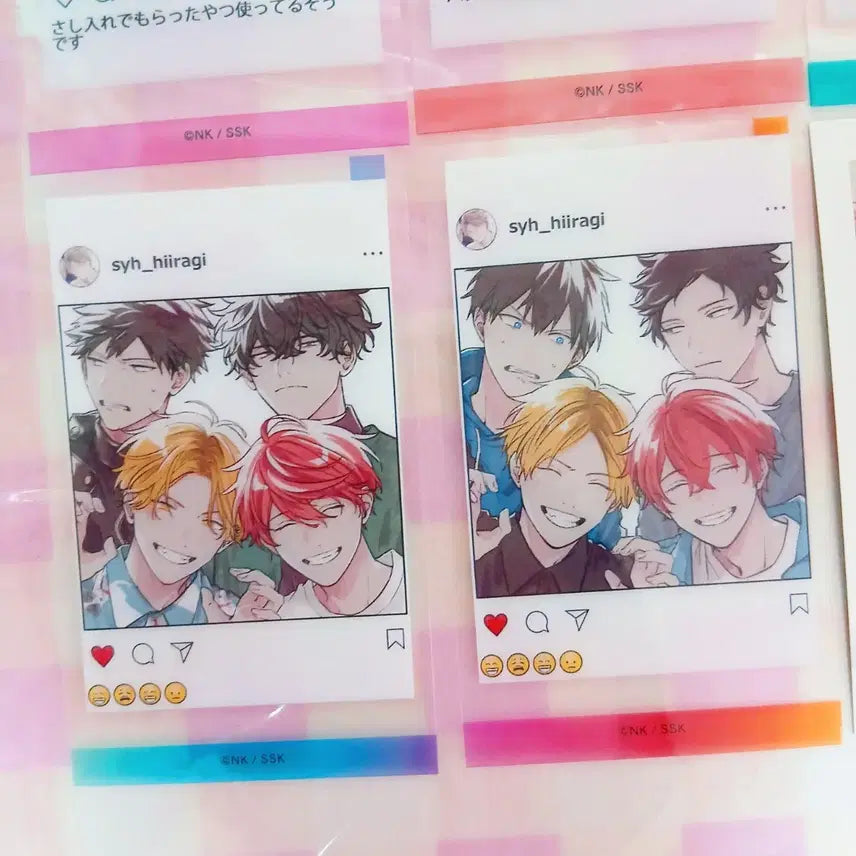 [BUNJANG] Given Hiiragi Shizusumi Mafuyu Ritsuka Clear Sheet Photocard 6-Set / 기븐 히이라기 시즈스미 마후유 리츠카 클리어시트 포토카드 6종 세트
