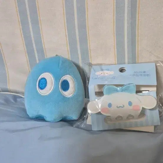 [BUNJANG] Pac-Man Plush Toy &amp; Cinnamoroll Clip Set / 팩맨이랑 시나모롤집게 세트  새상품